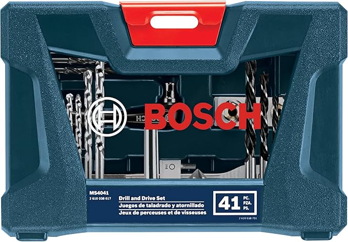Bosch PS21-2A 12-Volt Max Lithium-Ion 2-Speed Pocket Driver Kit with 2 Batteries, Charger and Case w/ 41 pc drill and drive bit set