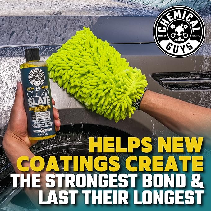 Chemical Guys CWS803 Clean Slate Deep Surface Cleaning Car Wash Soap (Removes Old Car Waxes, Glazes & Sealants for Superior Surface Prep), 128 fl oz (1 Gallon), Citrus Scent
