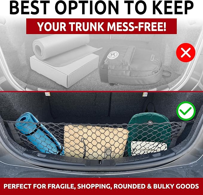 Trunknets Inc Envelope Style Trunk Cargo Net for Ford Fusion 2017 2018 2019 2020 NEW