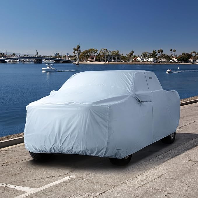 iCarCover 18-Layer Premium Truck Car Cover Waterproof All Weather, Rain Snow UV Sun Protection Full Car Covers, F-250 350 450, Ram 2500 3500, C/K 2500 3500, Sierra 2500, Size T72 (See Size Chart)