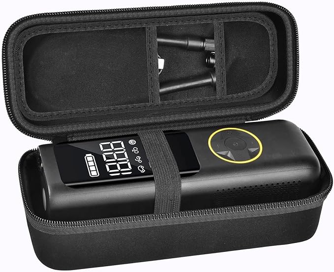 Case Compatible with Fanttik X8 for APEX/APEX EV Tire Inflator Portable Air Compressor. Storage Holder for Hafuloky for modari for OlarHike for LOLSSA for Yeskuyan Air Pump (Box Only) -Black