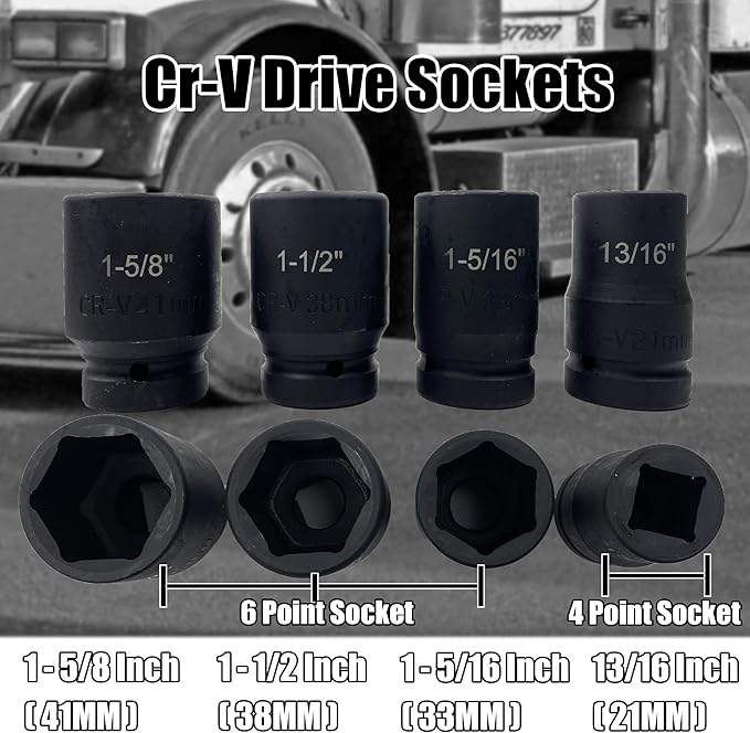 KJE Heavy Duty Torque Multiplier Wrench Set, w/ 1-5/16~1-5/8Inch Cr-v Socket (4800 N/M, 3,540 ft/lb), 1:64 Saving Lug Nut Remover Torque Wrench for Semi Truck & RVs