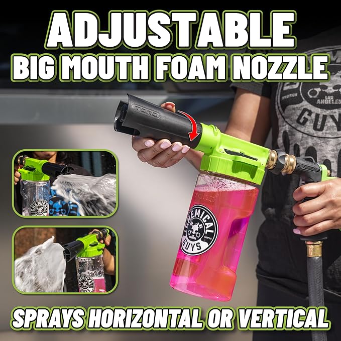 Chemical Guys TORQ Foam Blaster 6 - Foam Cannon Garden Hose Attachment, Easy to Use, Sprays Thick Suds for Safe Washing Trucks, SUVs, Motorcycles, RVs, and Other Vehicles