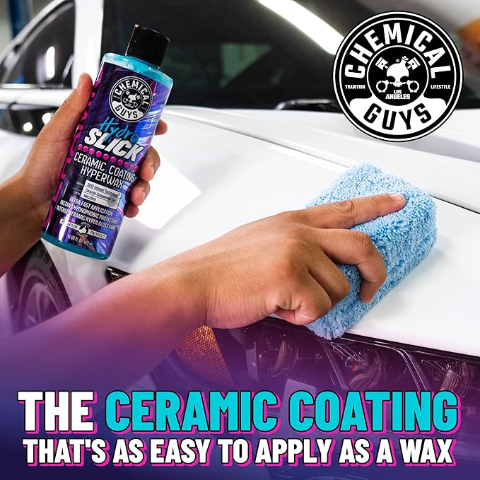 Chemical Guys HydroSlick 8 oz with 2 Applicators - Long Lasting Ceramic Coating Sealant for Cars, Trucks & More - Provides Extreme Gloss and Protection - WAC241