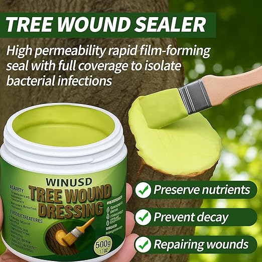 Tree Wound Sealer, 1000g Tree Pruning Sealer & Wound Dressing Healing Paste for Grafting, Pruning & Damaged Bark, Waterproof Tree Repair Sealant for Bonsai, Fruit Trees, Roses, Shrubs (2.2 lb)