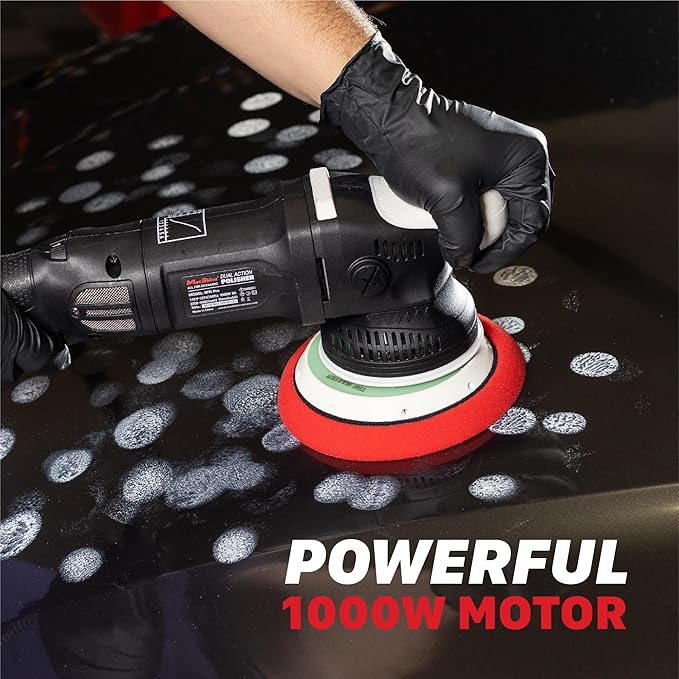 Maxshine M15 Pro Dual Action Polisher – 15mm Long Throw, 1000W Power, 5″ Backing Plate, Variable Speed 2,500–5,000 OPM, Low Vibration Ergonomic – Professional Car & Marine Paint Correction Buffer