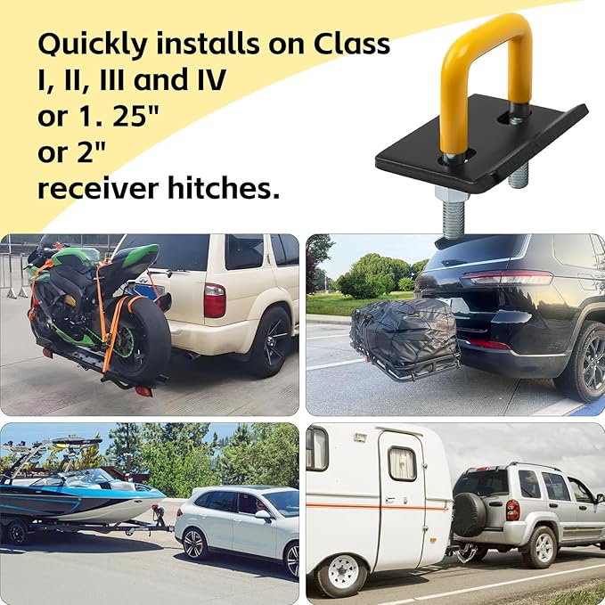Donext Hitch Tightener Anti Rattle Stabilizer for 1.25" to 2", Trailer Hitches Reduce Movement On Hitch Cargo Carrier Bike Rack, RV Accessories, Rust Free(2 Packs)
