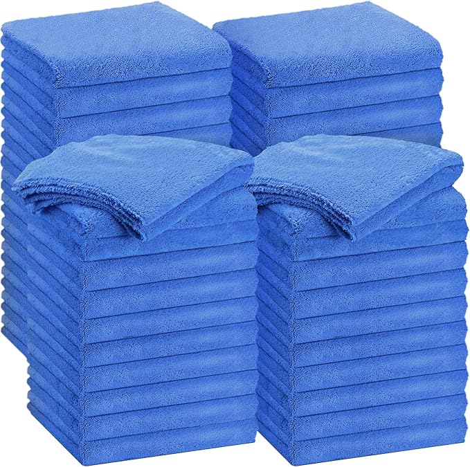 Shimeyao 30 Pcs 16 x 24 Inch Edgeless Microfiber Plush Towels for Cars Detailing Drying Wash Polishing Absorbent Cleaning Cloths, 500 GSM