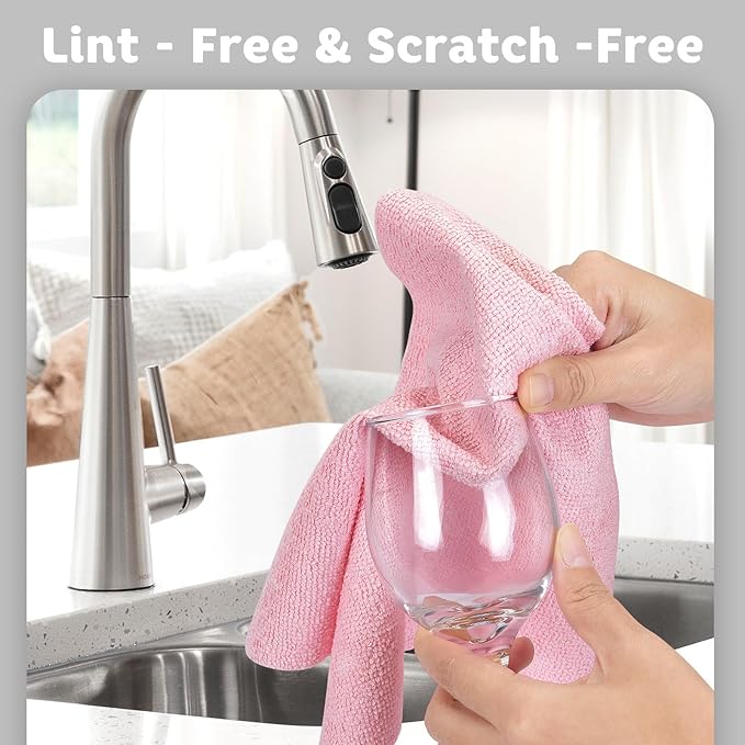 Matthew Microfiber Cleaning Cloth Roll 72Pack (12" x 12") Reusable Paper Towels&Washable Tear Away Towels,Ultra Water Absorbent Lint&Streak Free Cleaning Rags for Glass,Dishwash,Bathroom,Cars-Red