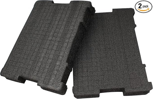 (2 Pack) Foam Insert Compatible with DeWalt TSTAK Tool Boxes - Fits DWST17808, DWST17807, DWST17805 - Replacement for DWST88801 - Customizable Tool Organizer Block + Bottom Base Pads (4 Pieces Total)