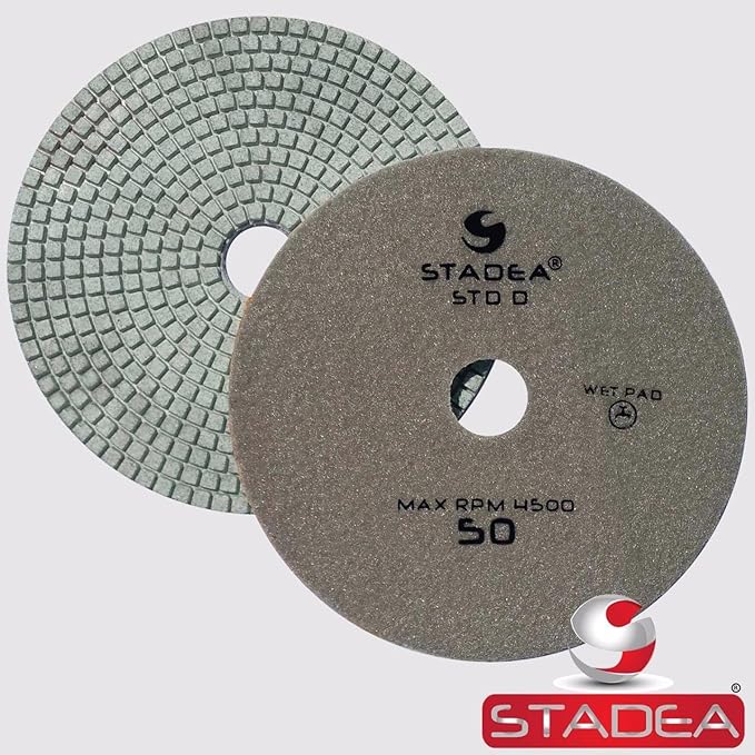 Stadea PPW254B Diamond Polishing Pad 7 Inch Grit 400 For Marble Concrete Stones Terrazzo Granite Floor Polishing