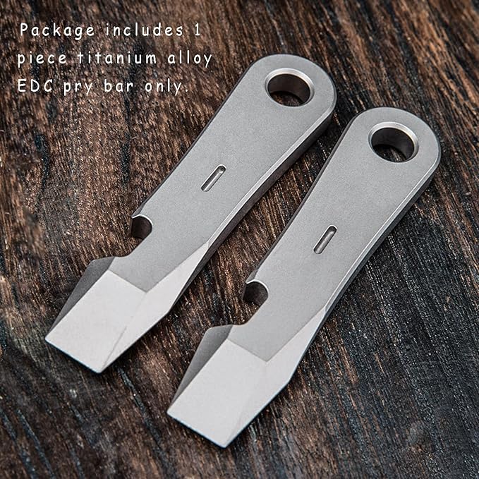 EDC Pry Bar Titanium Bottle Opener Keychain Pocket Pry Bar Mini Crowbar Portable EDC Multi Tool