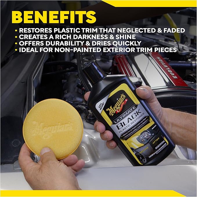 Meguiar's Ultimate Black Plastic Restorer, 16OZ BT, 6/CV
