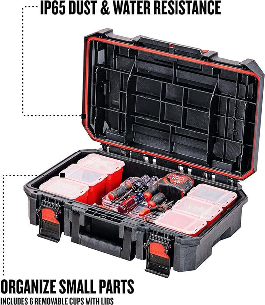 CRAFTSMAN TRADESTACK System Tool Box, Water Resistant Tool Storage, with 6 Small Parts Containers, 21 Inch (CMST21415)