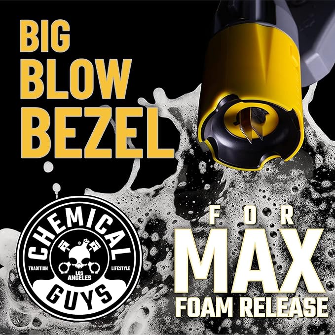 Chemical Guys Big Mouth Max Release Foam Cannon and Blueberry Snow Foam Car Wash Soap, 64 fl oz - Car, Truck, SUV, RV & Boat Wash, Soap Cannon for Pressure Washer, 34 oz Bottle - 2 Items