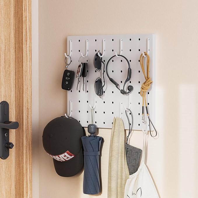 Pegboard Combination Kit - Pegboards and Accessories Modular Hanging for Wall Organizer, Crafts Organization, Ornaments Display, Nursery Storage, Peg Board