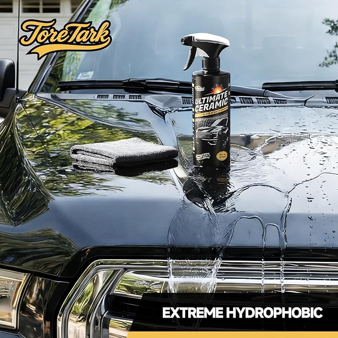 Real Ceramic Coating for Cars Polish (16 Fl Oz), Unmatched Shine Car Wax Coating Spray, No Pungent Smell, Quick Detailer Spray Wax, Lasts 50+ Washes Car Paint Sealant, Truck Accessories