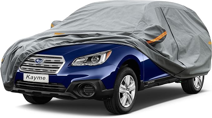 Kayme Heavy Duty SUV Car Cover Custom Fit Subaru Outback(1994-2024) Waterproof All Weather for Automobiles, Full Exterior Covers Sun Rain UV Protection.（Deliver About 3-10 Days）