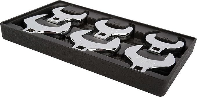 SUNEX TOOLS 9722A 6 Piece 1/2" Dr. Jumbo Crowfoot Set CRV