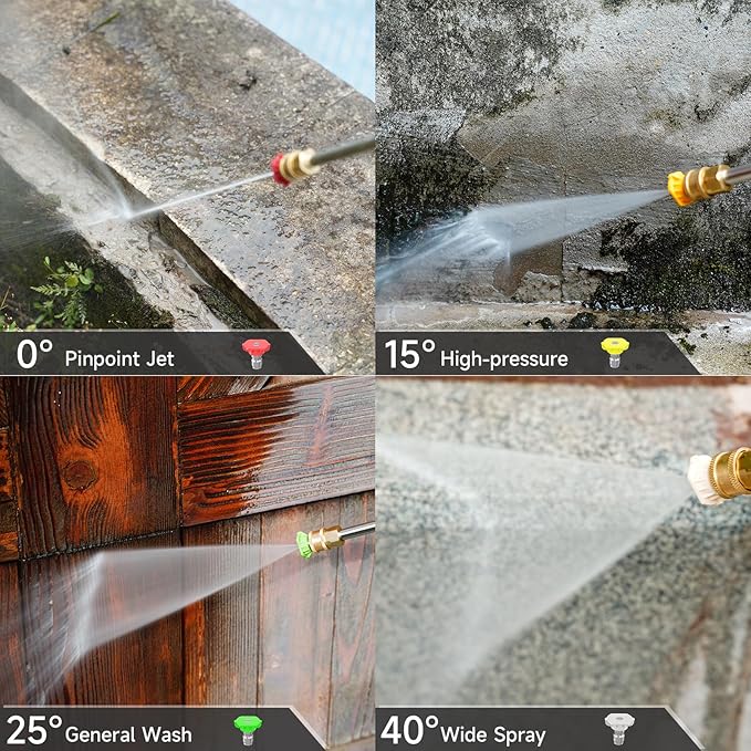 AIVOLT Pressure Washer, Power Washer with 4 Quick Connect Nozzles, High Pressure Cleaning Machine with Foam Cannon for Cars/Fences/Driveways/Patios/Home Cleaning