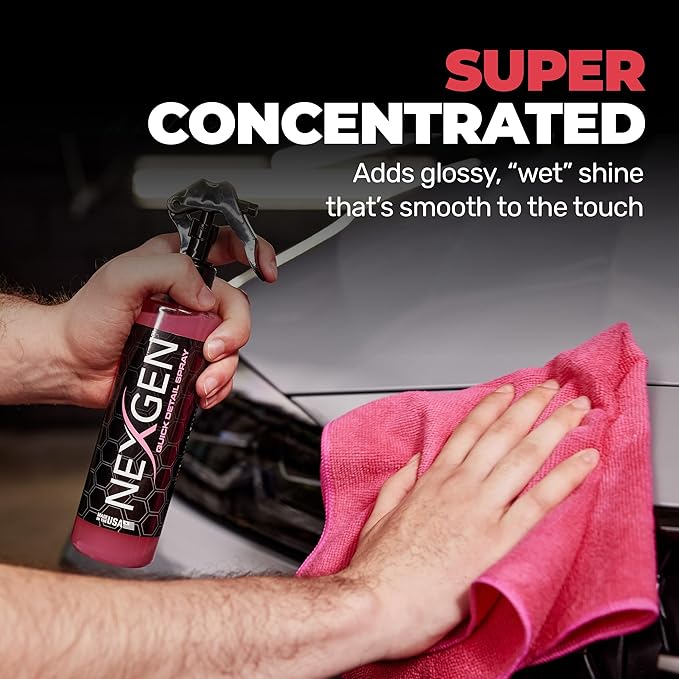 Nexgen Quick Detail Spray (8oz) - Ultimate Spot Cleaner & Ceramic Coating Maintenance - Instant Car Detailing for Freshly Waxed Shine - Car Cleaning Supplies - Protects & Extends Paint Lifespan