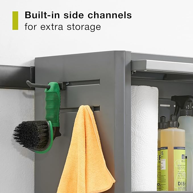 Rubbermaid FastTrack Overhead Wall Cabinet, Storage Cabinet, Garage Storage Systems, Garage Organization