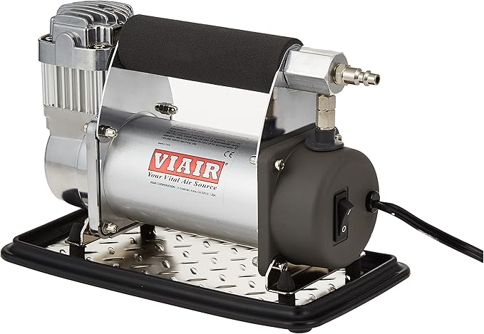 VIAIR 400P-RV - 40047 Tire Inflator Portable Air Compressor with RV Inflation Gun, 90 Degree Chuck | 12V Tire Pump Air Compressor Portable Heavy Duty 150 PSI, up to Class C Tires, Alligator Clips
