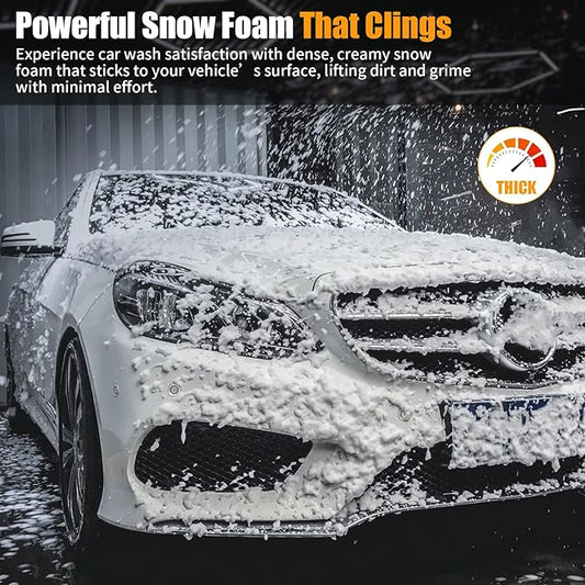 Foam Cannon for Pressure Washer - 1L Wide Mouth Car Snow Foam Cannon, 4000 PSI, Match M22 and 1/4” Quick,The Power Washer Accessories for Car Wash Cleaning, Great Gift for Car Owners