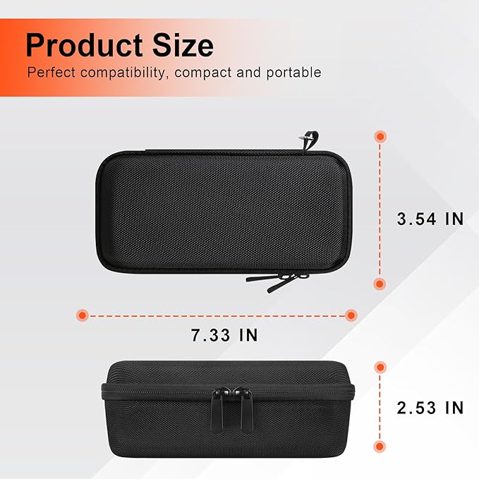 Canboc Carrying Case Compatible with Air moto Tire Inflator Portable Air Compressor, Air Pump for Car Tires Travel Bag, Mesh Pocket fit Air Hose, USB Cable and Accessories, Black (Case Only)