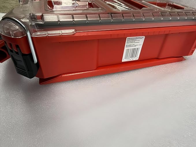 VELCKING for Milwaukee Packout Mounting Plate, Metal Storage Base, Wall and Floor Compatible Toolbox Mount (RED, 2-Half Plate)