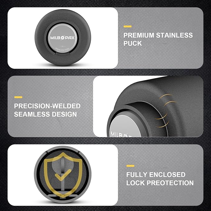 Trailer Lock, Fits 2 5/16 Inch Coupler, Upgraded Stainless Steel Puck Lock, Heavy-Duty Trailer Hitch Locks, Designed for Trailer, RV and Boat