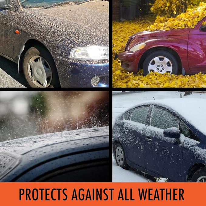 Motor Trend Safeguard Heavy Duty Car Cover for Vans & SUVs - Car Tarp Waterproof All Weather SUV, Sun Protection, UV Rain Snow Winter, Outdoor Reflective - Up to 185" Length