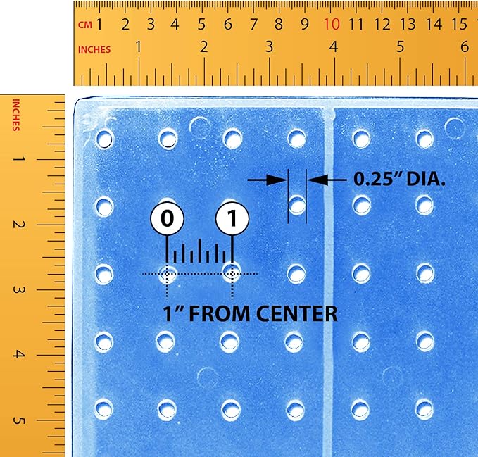 Azar Displays 900945-BLU The DIY Multi-purpose 70-piece Pegboard Wall Organizer Kit with Two Panels and Accessory Assortment, Panel Sizes: 13.5” W x 22” H each, Blue