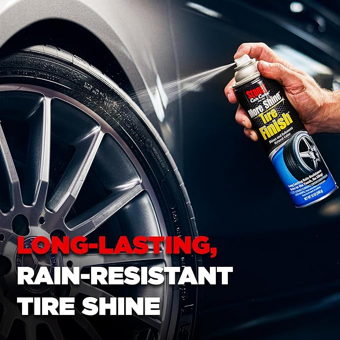 Stoner Car Care 91094-6PK More Shine Tire Finish – Tire Shine Spray Restores Deep Matte Black Finish with Long-Lasting Rain-Resistant Protection, Dry-to-Touch – 12 oz (Pack of 6)