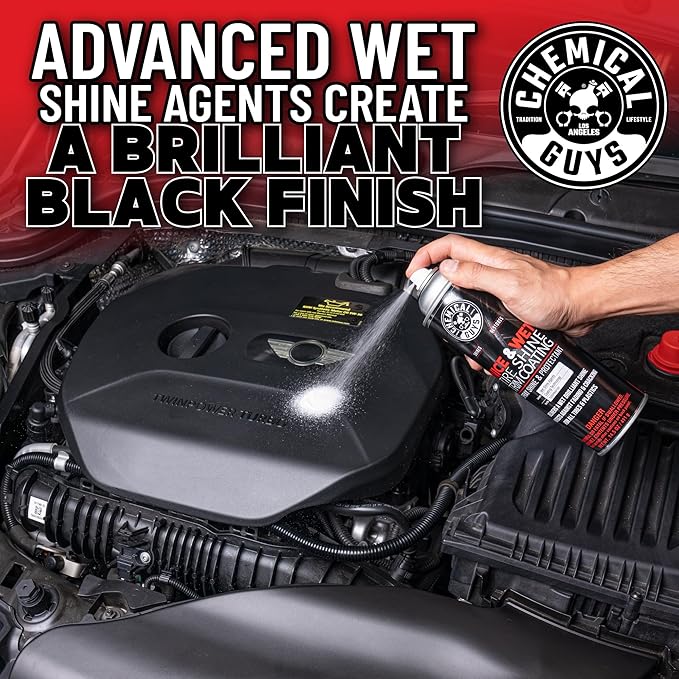 Chemical Guys TVDSPRAY101 Nice & Wet Tire Shine Trim Coating for Rubber, Plastic and Vinyl, Safe for Cars, Trucks, SUVs, Motorcycles, RVs & More, 14.5 fl oz