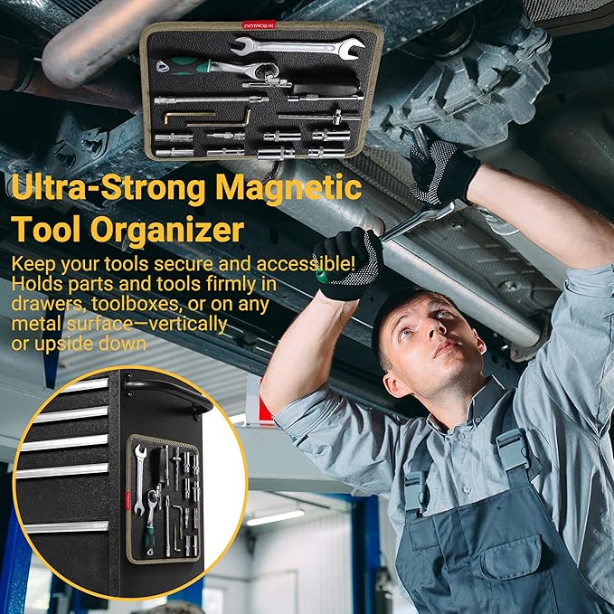 Magnetic Tool Mat Set, Mechanic's Magnetic Tray, Screw Mat & Garage Accessory （Medium）
