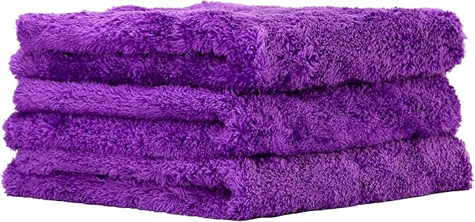 PROJE' Purple Microfiber Towel for Car - Ultra Absorbent - Car Drying, Polishing, Buffing Cloth & Interior Detailing Towel - 500 GSM 16x16in - Auto Detailing Supplies - Pack of 3 Premium Car Care