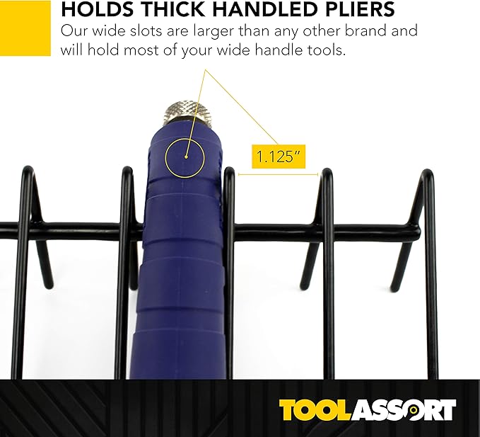 Plier Organizer Rack for Tool Box Storage, Holds Regular and Wide Handle Pliers, Fits Toolbox or Chest Drawers, Durable and Space-Saving Design (1 Pack)