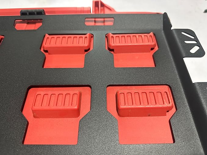 NyVoozy for milwaukee packout wall mount Packout Mounting Plate, Metal Base for Milwaukee Toolboxes, milwaukee mounting plate Wall or Floor Mount (2 Half Width Black)