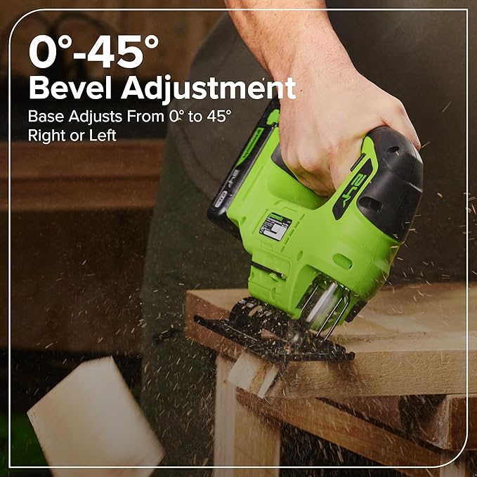 Greenworks 24V Brushless 10PC TOOL, Drill+Impact Driver+Circular Saw+Recip Saw+Jig Saw+Sander+Light+Multi-Tool+Nailer+Grinder (2) 4.0Ah+2.0Ah Batteries (24,000mAh PB) USB-C Charger, High Efficiency
