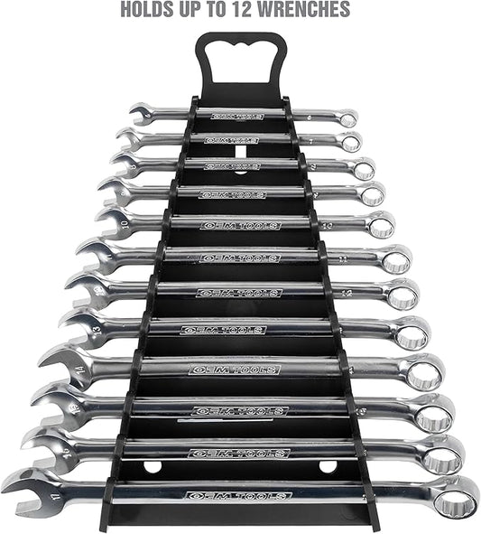 OEMTOOLS 23107 Reverse Wrench Organizer With Handle, For Shop, Garage, Or Tool Box, Organizers And Storage for Convenient Carrying, Case For Wrenches Or Pegboard Tool Holder, 13.8 Inches, Black