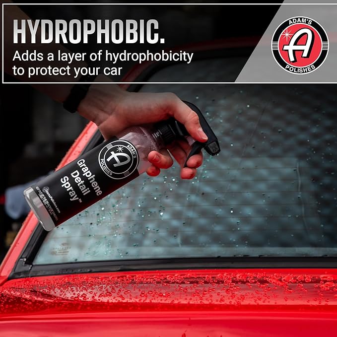 Adam's Polishes Graphene Detail Spray (2 Pack) - Extend Protection of Waxes, Sealants, & Coatings | Waterless Detailer Spray For Car Detailing | Clay Bar, Drying Aid, Add Ceramic Graphene Protection