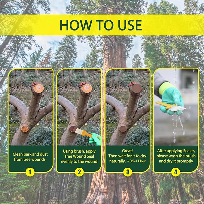 Tree Wound Sealer-500g Tree Wound Dressing for Damaged Trees Pruning Sealer. Bonsai Cutting Paste Tree Trunk Paint Protection Grafting Wax for Effective Tree Wound Repair-Brown