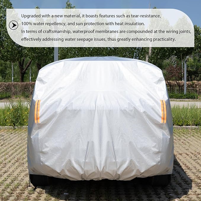 Car Cover Waterproof All Weather,Car Covers for Automobiles with Driver Door Zipper,Outdoor Car Cover Rain,Snow and UV Protection with Waterproof Adhesive Strip, Fit SUV-Length 185" to 190"