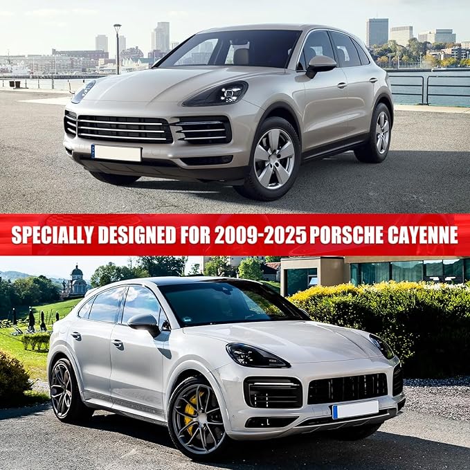 Waterproof Car Covers Replace for 2009-2025 Porsche Cayenne, 6 Layers All Weather Custom-fit Car Cover with Zipper Door & 18 Ponit Windproof Bands for Snow Rain Dust Hail Protection