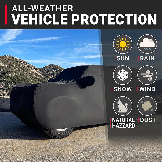 iCarCover Premium Custom SUV Cover for 2021-2025 Mercedes-Benz Maybach GLS Heavy Duty Waterproof All Weather Rain Snow Sun Protector Custom Full Exterior Indoor Outdoor Protection Car Cover (Black)