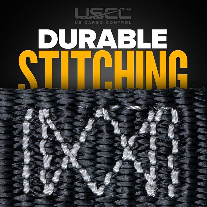 US Cargo Control Endless Ratchet Straps 1 Inch x 30 Foot (8 Pack), Hookless Ratchet Straps 30 FT, 1,500 LBS Break Strength, 1 Inch Tie Downs for Motorcycles, Bikes, Pallets, Kayaks, and Bundling