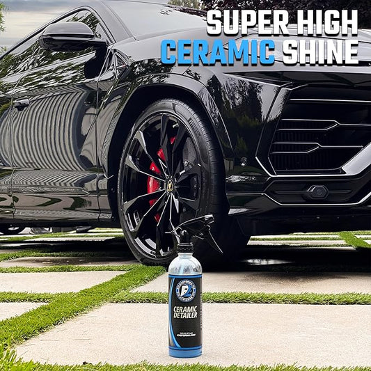 ExoForma Ceramic Detailer - SiO2 Ceramic Spray Wax Sealant, Delivers High Gloss, Superior Durable Protection & Hydrophobic Action - Extends Coating Lifespan - For Cars, Boats, ATVs & RVs, 16 oz