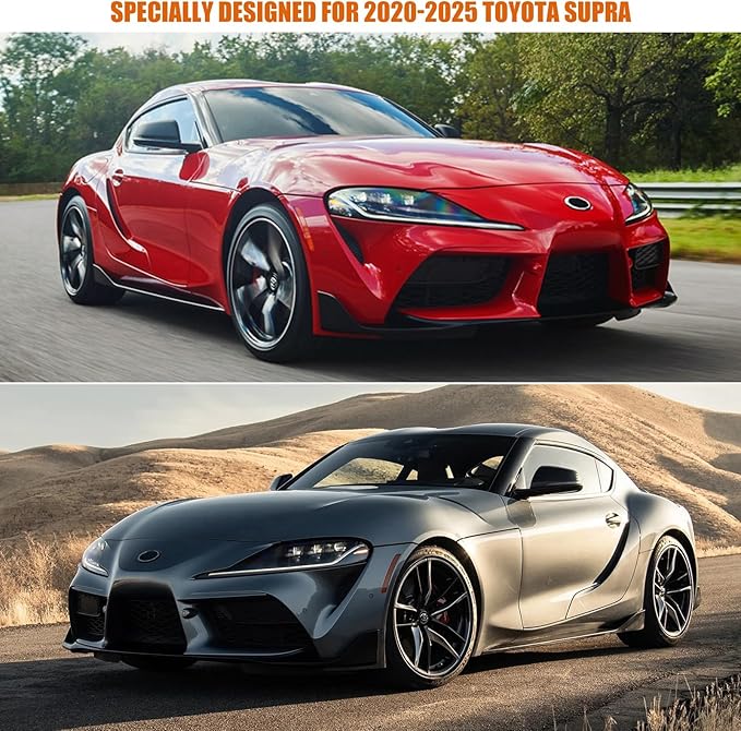 Indoor Car Cover Replace for 2020-2025 Toyota Supra, Luxurious Stretch Satin Custom-fit Indoor Car Cover for Dust-Proof, Underground Garage, Car Show (Supra)