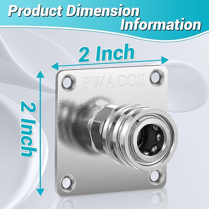 PWACCS Pressure Washer Foam Cannon Holder, 1/4" Quick Connect Automatic Foam Cannon Mount, Stainless Steel Pressure Washer Nozzle Tip Holder, Pressure Washer Accessories Storage Rack